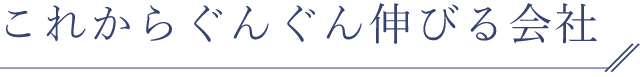 これからぐんぐん伸びる会社